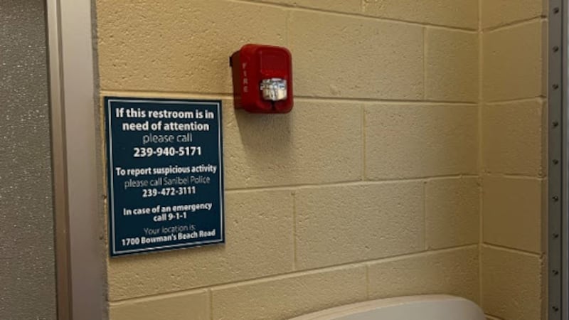 A camera disguised as a fire alarm was discovered in a public restroom near the beach in Sanibel.