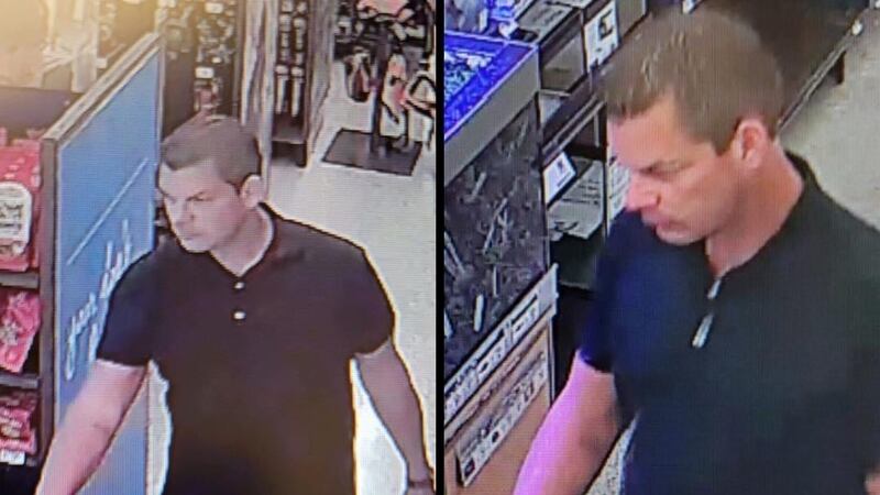 Surveillance footage of man.