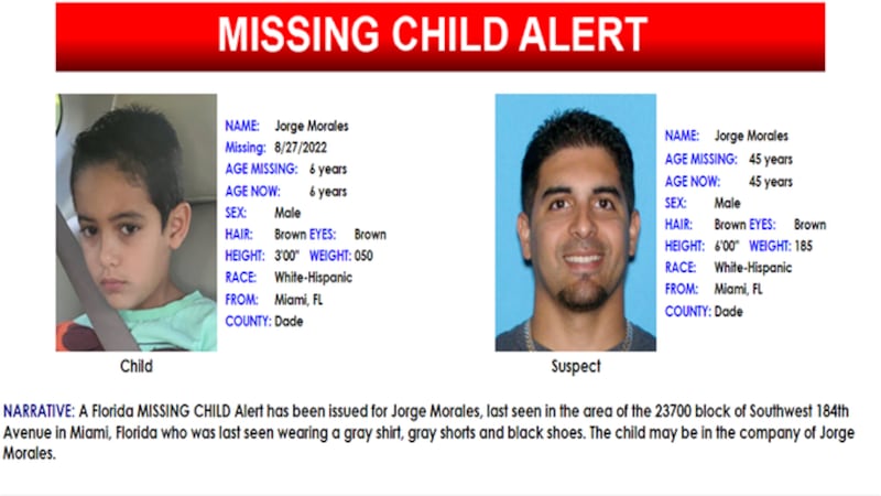 Amber Alert issued for Jorge Morales