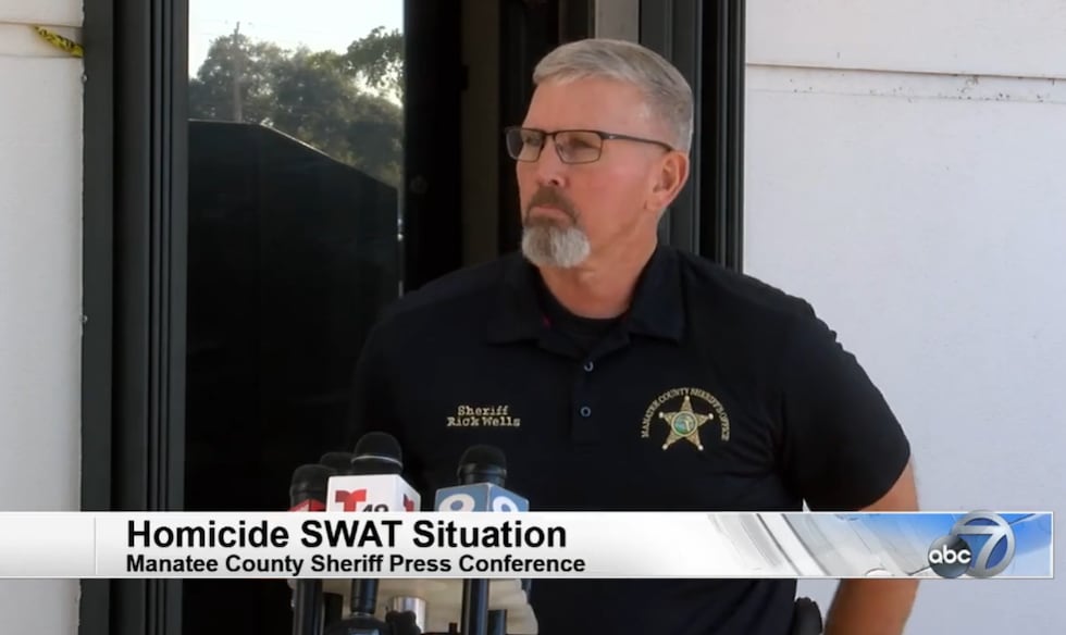 Manatee County Sheriff Rick Wells answers questions at a news conference Jan. 19 after a...