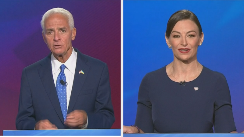Charlie Crist and Nikki Fried faceoff in their one and only debate in Miami.