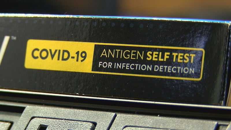 A COVID-19 at-home test kit from Abbott