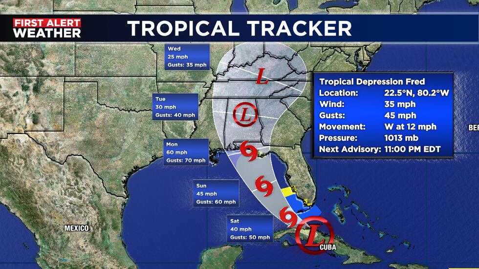 8 p.m. advisory still keeping it off the Suncoast