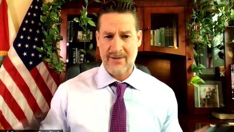 FILE - Congressman Greg Steube was hospitalized Wednesday after an accident at his home.