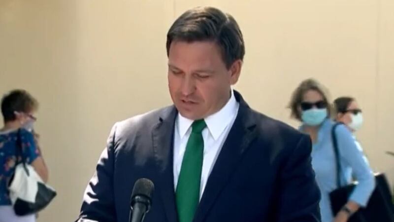 Gov. Ron DeSantis in West Palm Beach