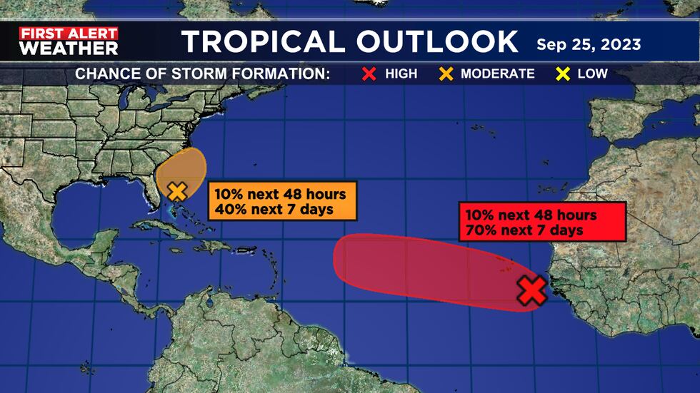 System with 70% chance of developing could impact NE Lesser Antilles next week.