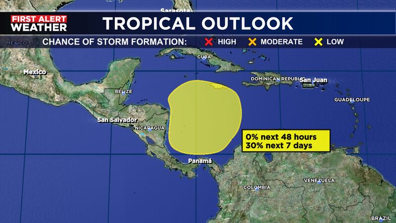 Could see a tropical cyclone mid week developing in the SW Caribbean by Wednesday