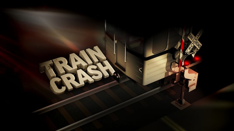 Authorities say an adult and a child escaped from their car just before it was hit by a...