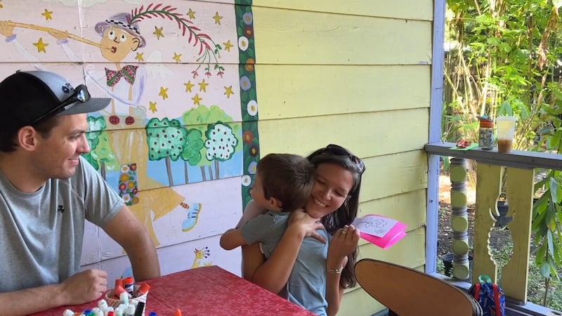 Many parents enjoyed the garden located in Downtown Sarasota.