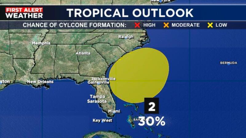 The system could drive dry air into the Suncoast