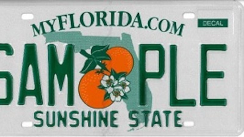 Sample Florida License Plate