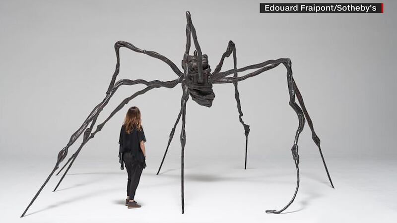 A giant spider sculpture sold for nearly $33 million.