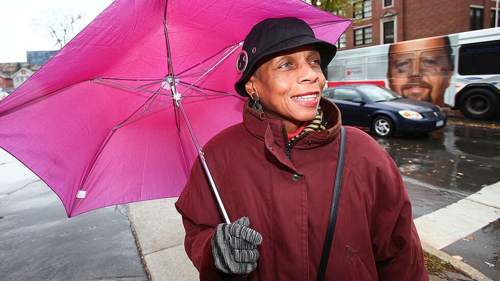 This photo dated Oct. 24, 2011 shows Katherine Massey walking near the corner of Elmwood and...