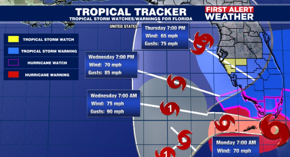 Tropical Storm Eta Track